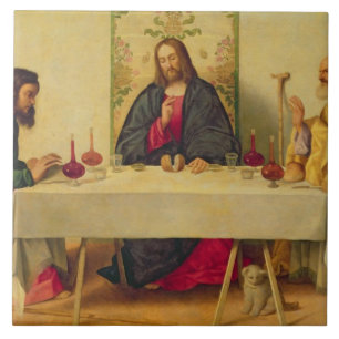 Carreau Le dîner chez Emmaus, 1520 (huile sur la toile)