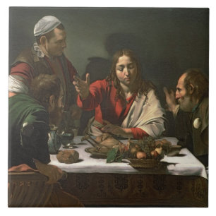 Carreau Le dîner chez Emmaus, 1601 (huile et tempera)