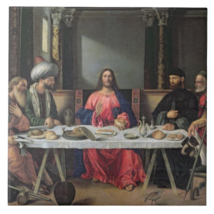 Carreau Le dîner chez Emmaus (huile sur le panneau)
