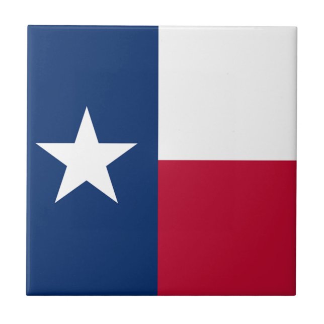 Carreau Le drapeau solitaire du Texas de drapeau d'étoile (Devant)