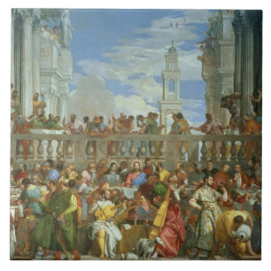 Carreau Le festin de mariage chez Cana, c.1562 (huile sur
