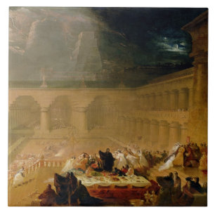 Carreau Le festin du Belshazzar (huile sur la toile)
