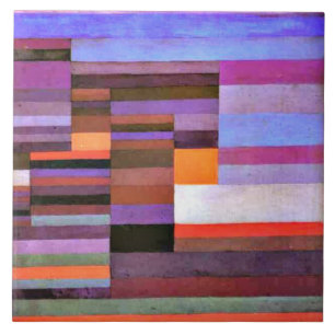 Carreau Le feu dans la soirée par Paul Klee