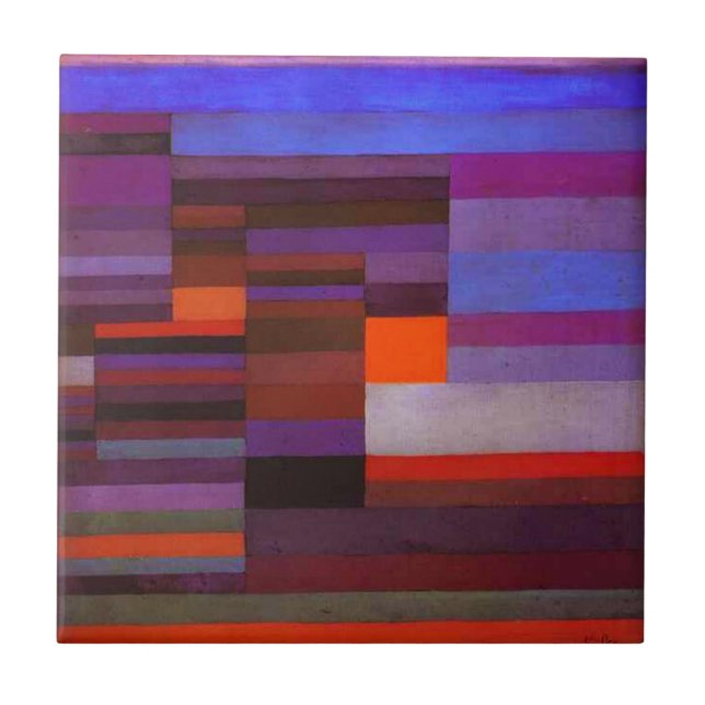 Carreau Le feu de Paul Klee dans la mosaïque du soir (Devant)