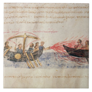 Carreau Le feu grec (vélin)