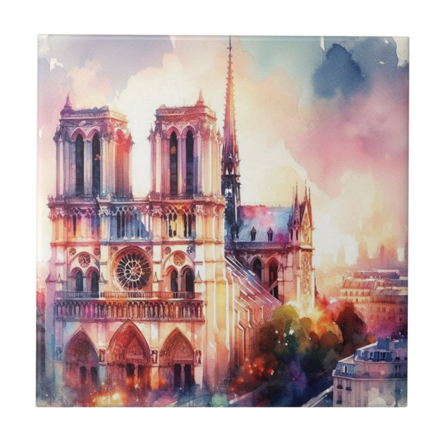 Carreau Le feu Notre-Dame (Devant)