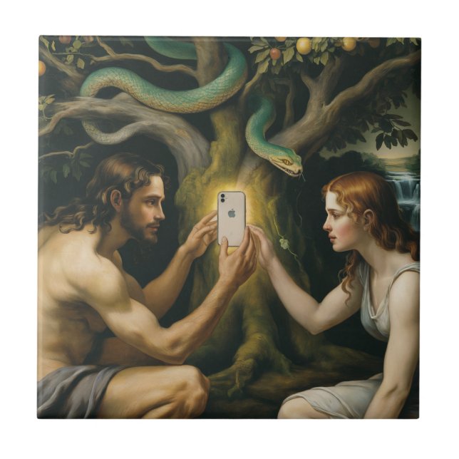 Carreau Le Fruit interdit - Adam et Eve (Devant)