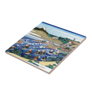 Carreau Le Fuji de Kanaya sur le Tokaido Hokusai