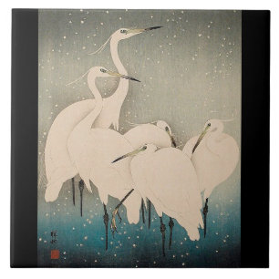 Carreau Le Japon aime les oiseaux sauvages de la neige Car