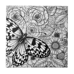 Carreau Le jardin de cerfs-volants en papier