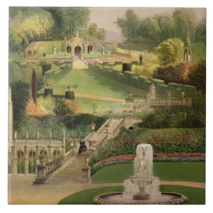 Carreau Le jardin du côté de colline, château Combe, de