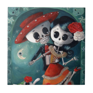 Carreau Le jour des amants squelettiques morts