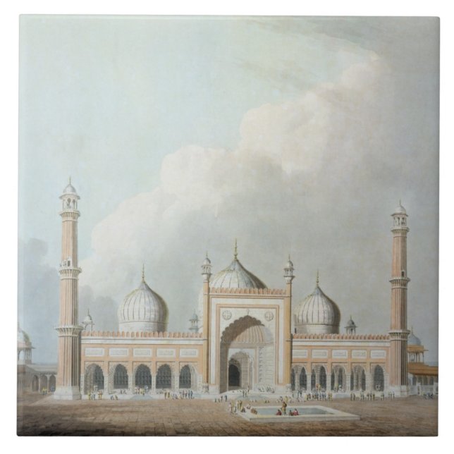 Carreau Le Jummah Musjed, Delhi, plat XXIII du 'Orient (Devant)