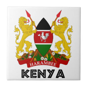 Carreau Le KENYA - emblème/drapeau/manteau des
