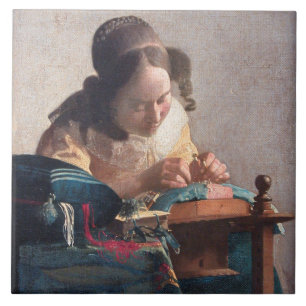 Carreau Le Lacemaker, Johannes Vermeer