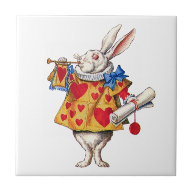 Carreau Le lapin blanc d'Alice au pays des merveilles (Devant)