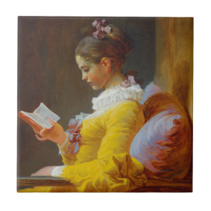 Carreau Le lecteur de Jean-Honore Fragonard