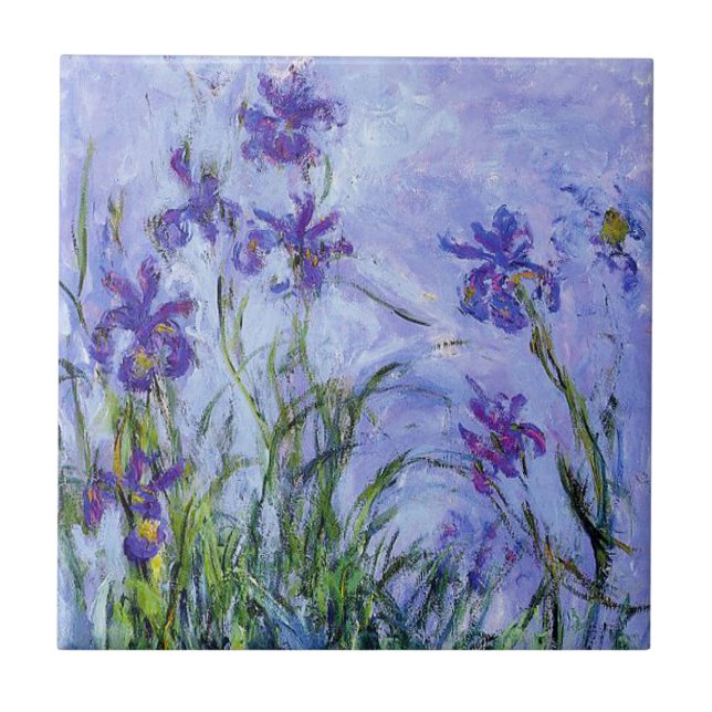 Carreau Le lilas de Monet irise la tuile (Devant)