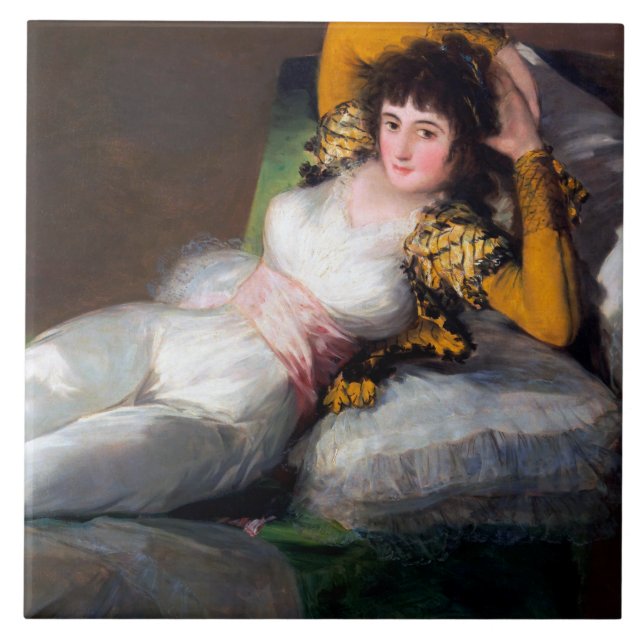 Carreau Le Maja habillé, Francisco Goya (Devant)