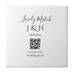 Carreau Le mariage d'ajouter le nom de couple QR code scan