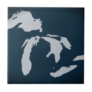 Carreau Le Michigan et les Great Lakes