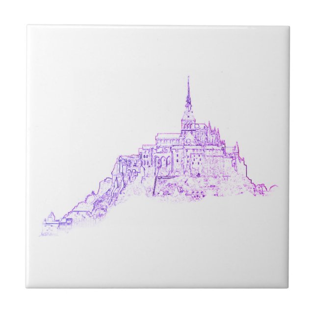 Carreau Le Mont Saint Michel France Architecture Sketch (Devant)
