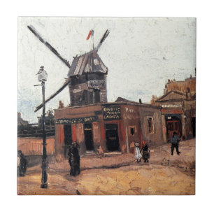 Carreau Le Moulin de la Galette par Vincent van Gogh