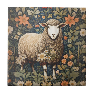Carreau Le mouton laineux William Morris Inspiré Floral