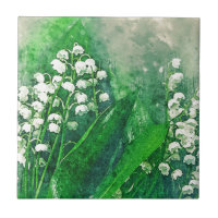 Le muguet botanique pour aquarelle