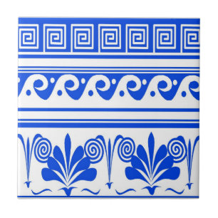 Carreau Le Néerlandais bleu ondule des fleurs