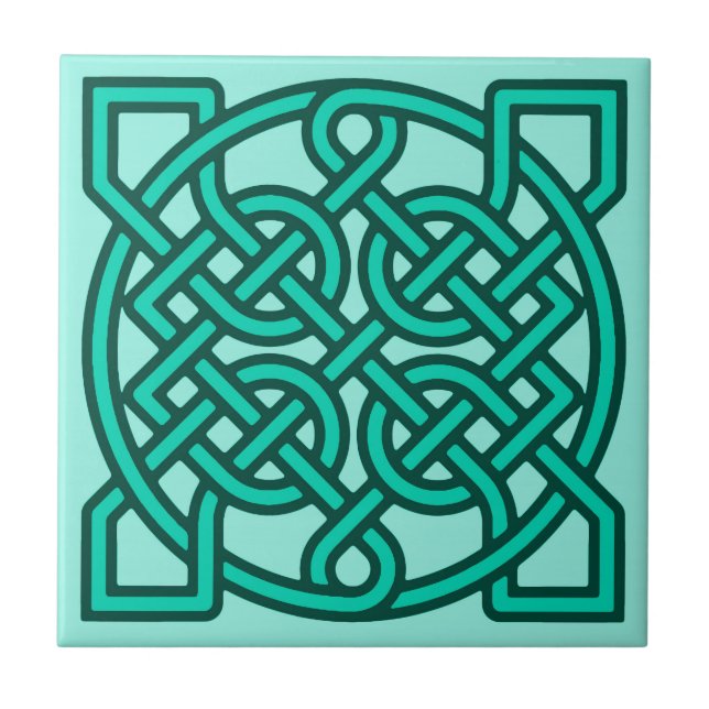 Carreau Le noeud, la turquoise, l'Aqua et le Teal du marin (Devant)