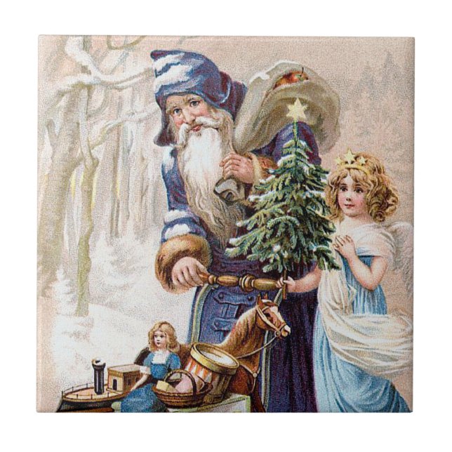Carreau Le père noël avec l'ange (Devant)