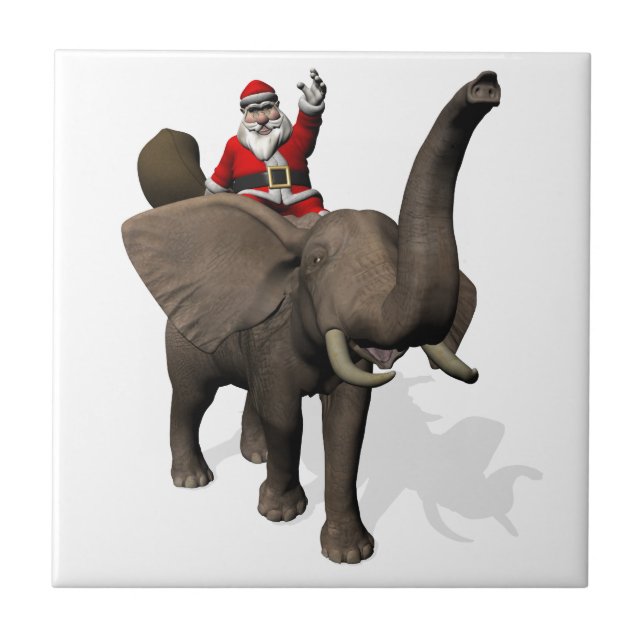 Carreau Le Père Noël Se Rend Sur Elephant (Devant)