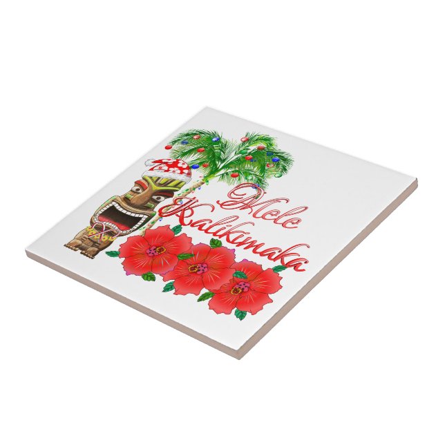 Carreau Le père noël Tiki Mele Kalikimaka (Côté)
