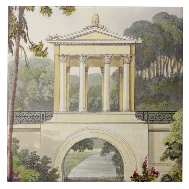 Carreau Le pont en temple, dépôt d'Ackermann du 'de (Devant)