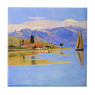 Carreau Le port de Pully, beaux-arts,