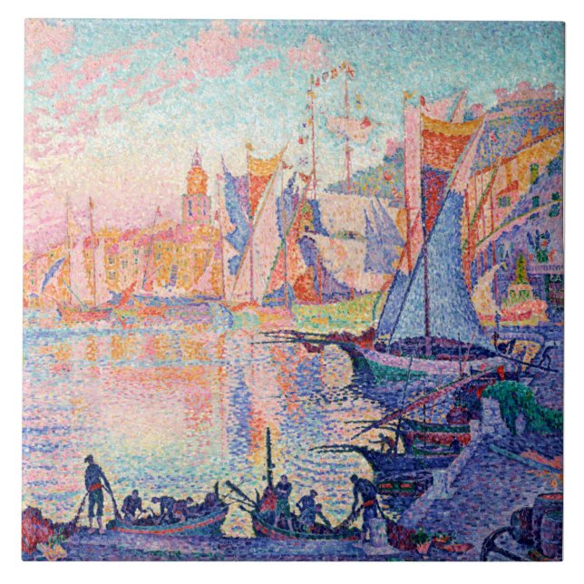 Carreau Le Port de Saint-Tropez, Signac (Devant)