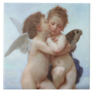 Carreau Le premier baiser, Amor et Psyche, Bouguereau