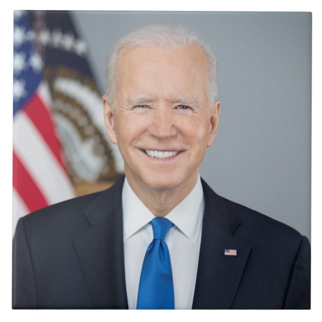 Carreau Le président Joe Biden Portrait de la Maison Blanc (Devant)