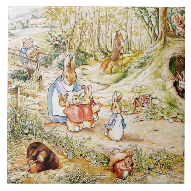 Carreau Le quartier de Peter Rabbit par Beatrix Potter (Devant)