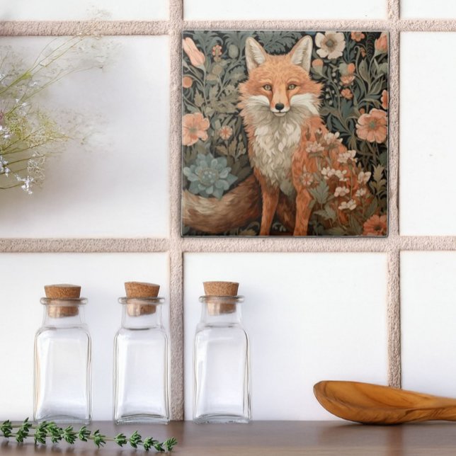 Carreau Le renard dans le jardin d'automne (Créateur téléchargé)
