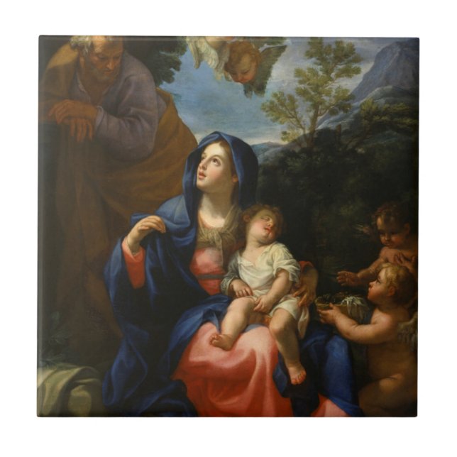 Carreau Le repos sur le vol en l'Egypte (Devant)