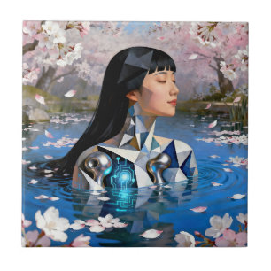 Carreau "Le rêve numérique de l’eau" - Un portrait numériq
