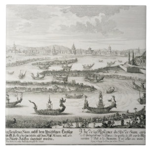 Carreau Le roi de la résidence du Siam, du 'einer