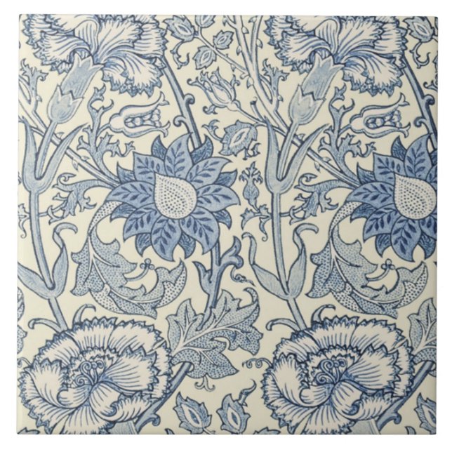 Carreau Le rose et s'est levé par William Morris 1890 (Devant)