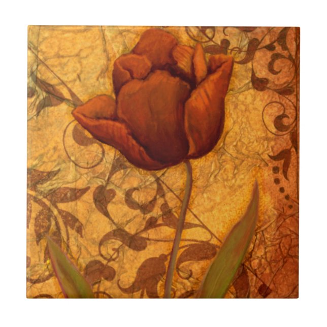 Carreau Le rouge fleurit II (Devant)