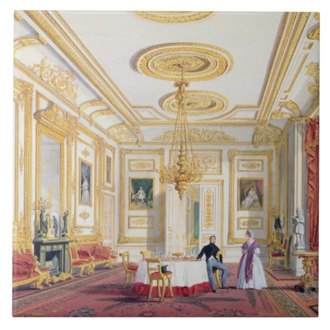 Carreau Le salon blanc au château de Windsor (couleur l (Devant)