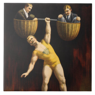 Carreau Le Sandow Eugen Sandow Vaudeville Weightlifter