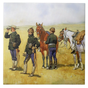 Carreau "Le Scoutisme" de Frederic Remington