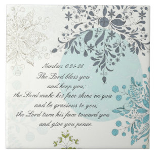 Carreau Le Seigneur Vous Bénisse, Numéros 6:24 Verse de la